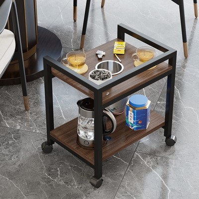 棋牌室麻将桌旁专用茶几小边几置物架打牌可移动茶水架边柜烟灰缸