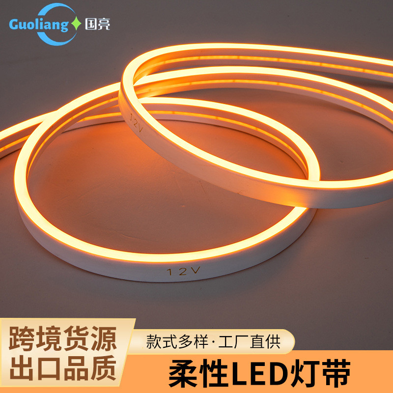 LED灯带低压12V柔软性无光斑硅胶IP67灯条亮化广告招牌霓虹灯带