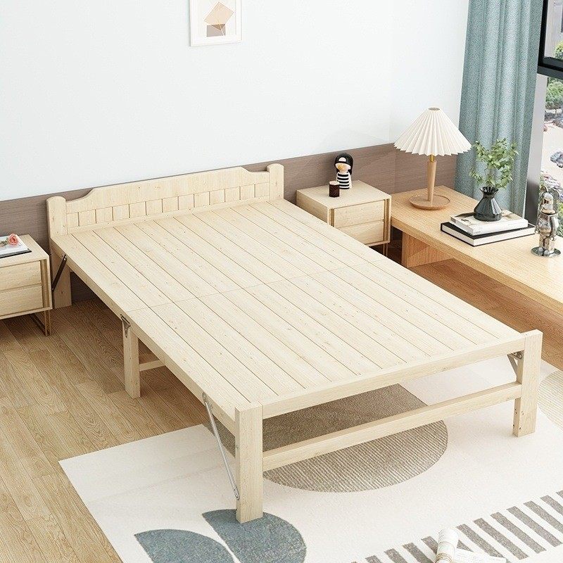 实木床折叠床加固单人床折叠床简约原木出租屋便携,住宅家具,可折叠床,淘宝优惠券,粉丝福利购,淘宝优惠卷