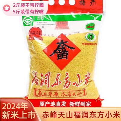 赤峰特产黄小米新米5斤福润东方大金苗小黄米粥米糯米粥黄金米
