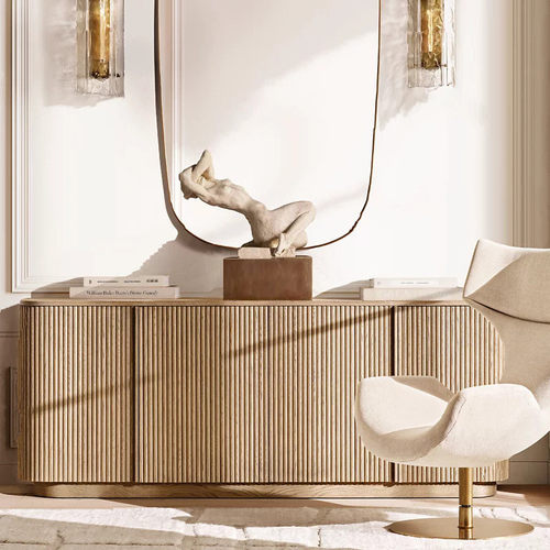 rh法式复古柜子家用门口客厅储物过道餐边柜入户玄关柜实木鞋柜