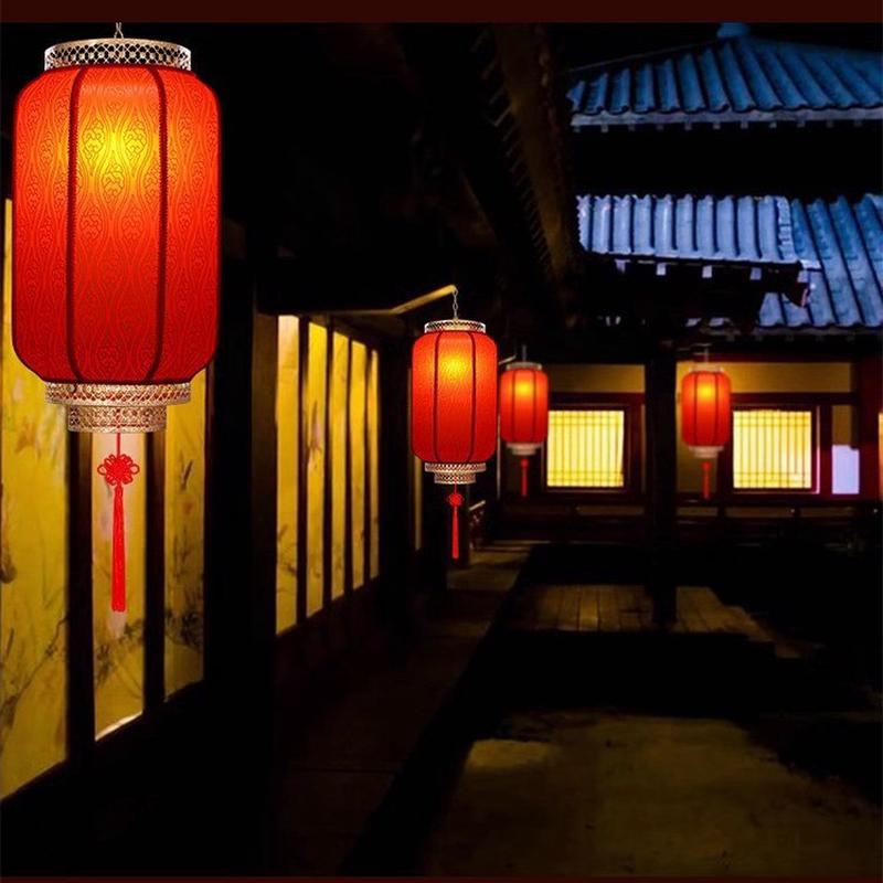 羊皮灯笼大红色广告过年中式阳台晒新款中国风仿古2024户外饭店