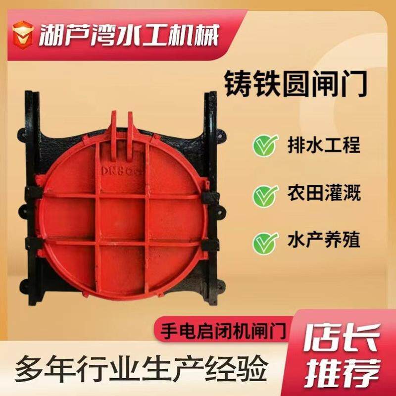 水利铸铁闸门渠道机闸一体式闸板阀双向止水闸阀耐腐蚀拱形闸门
