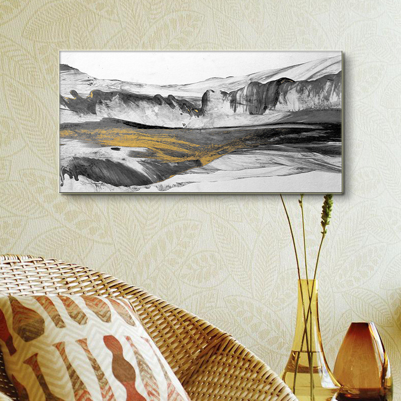 风景花卉油画手绘壁挂画卧室玄关客厅装饰画带框美式简约挂画图片