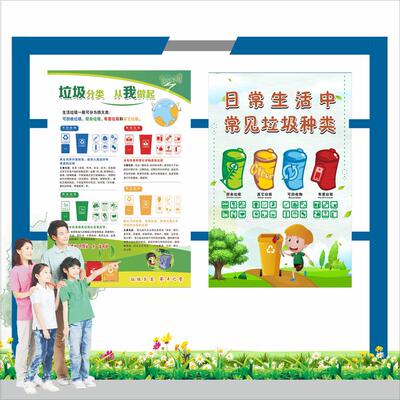 生活垃圾分类投放指南干湿垃圾分类不可回收物其他有害宣传海报