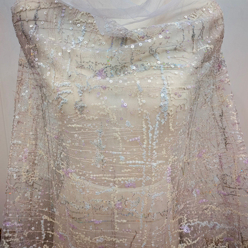 新款立体钉珠亮片软蕾丝布料婚纱礼服面料装饰DIY服装辅料,居家布艺,海绵垫/布料/面料/手工diy,淘宝优惠券,粉丝福利购,淘宝优惠卷