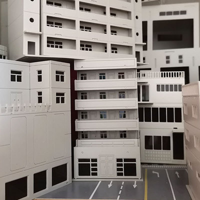 拼装组装仿真大建筑楼房子沙盘模型摆件办公居民楼1:64设计城市