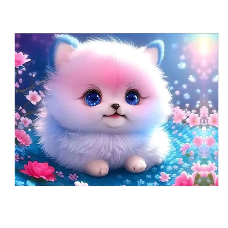 治愈系可爱小狗卧室自粘贴画可爱猫猫儿童房装饰画个性动物贴纸图片