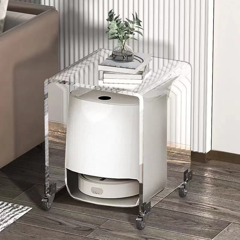 扫地机器人置物架科沃斯云鲸网红小推车亚克力边几高级艺术感角几