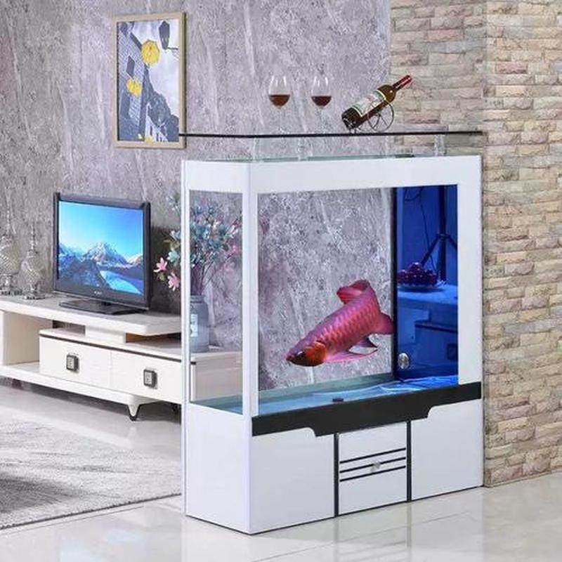 金晶超白玻璃鱼缸造景简约透明鱼缸大小型批发家用客厅方缸乌龟缸