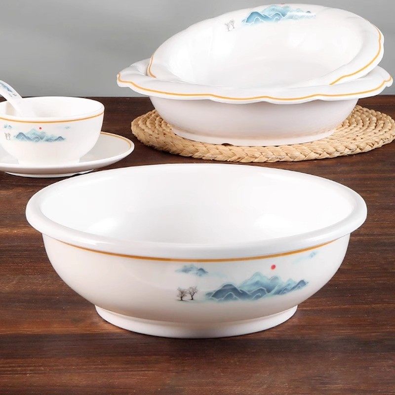 中式密胺汤碗商用酒店饭店餐具仿瓷汤盆塑料装饭大碗大号汤碗面碗,家装主材,台上艺术碗盆,淘宝优惠券,粉丝福利购,淘宝优惠卷