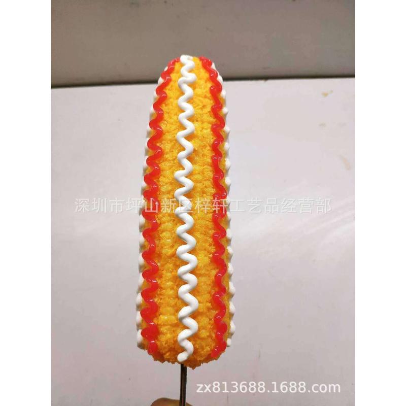 特色小吃面筋黄金脆皮玉米食品模具展示模型脆皮玉米模型