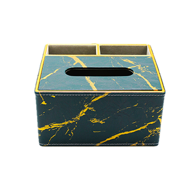 北欧大理石皮革客厅 手机遥控器多功能纸巾盒 收纳盒卫生间抽纸盒