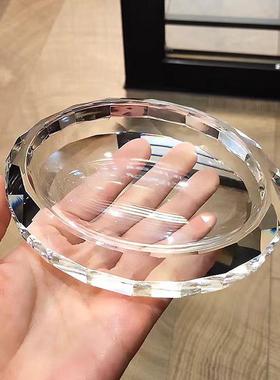 高级皂香皂盒水晶玻璃碟酒店客栈餐厅商用卫生间肥皂碟置物架收纳