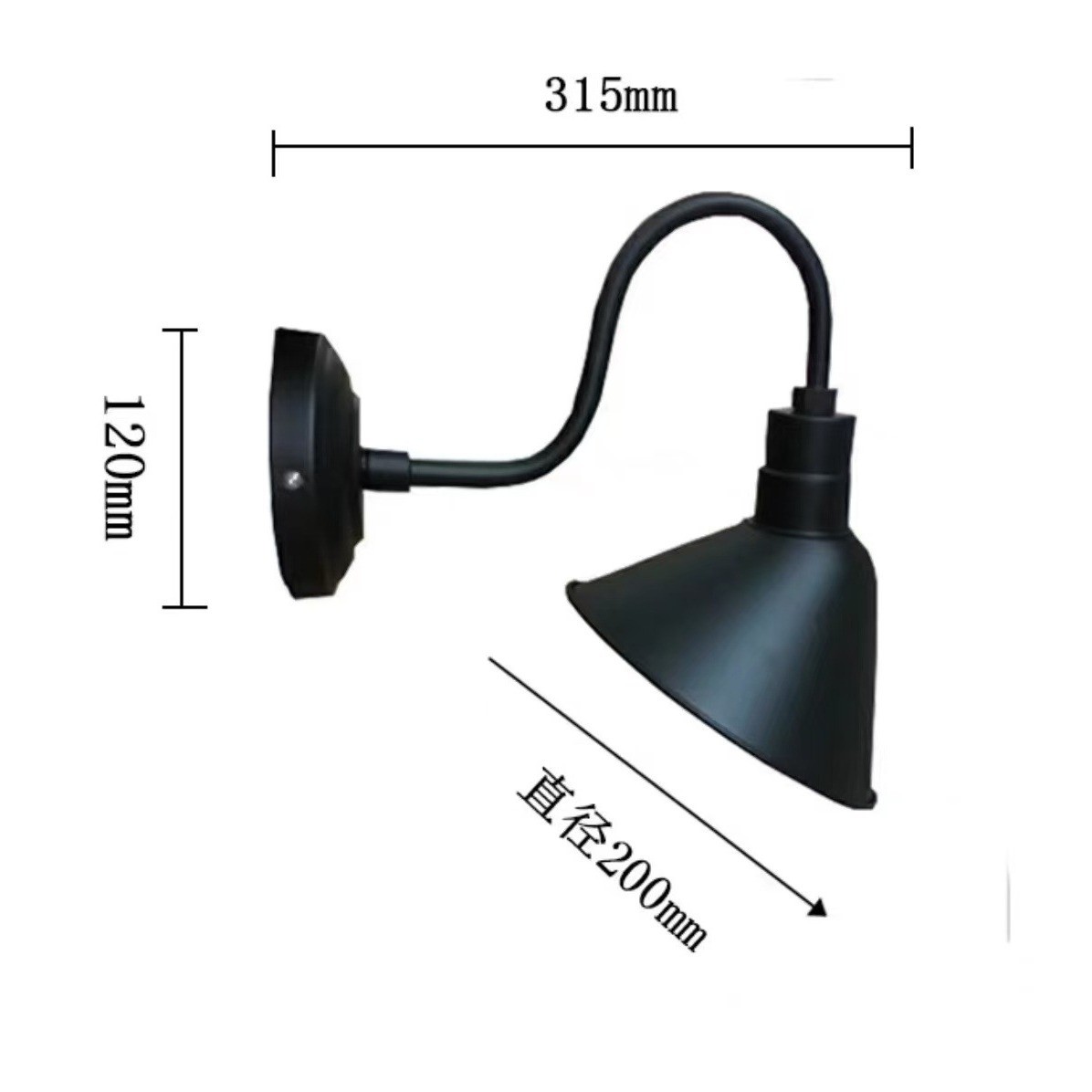 美式门口壁灯户外防水过道灯入户复古灯室外巷子阳台楼道壁灯