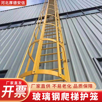 安全爬梯护笼厂房建筑深井施工直梯电工绝缘护笼玻璃钢爬梯护笼