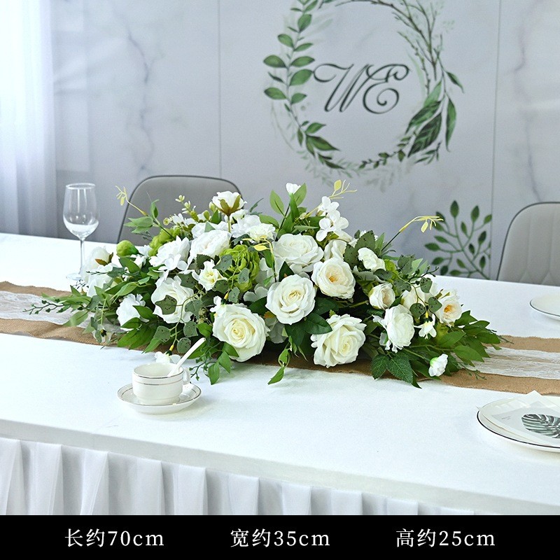 酒店婚礼宴会餐桌假花仿真花摆件西餐厅餐桌花摆花装饰品桌面摆设