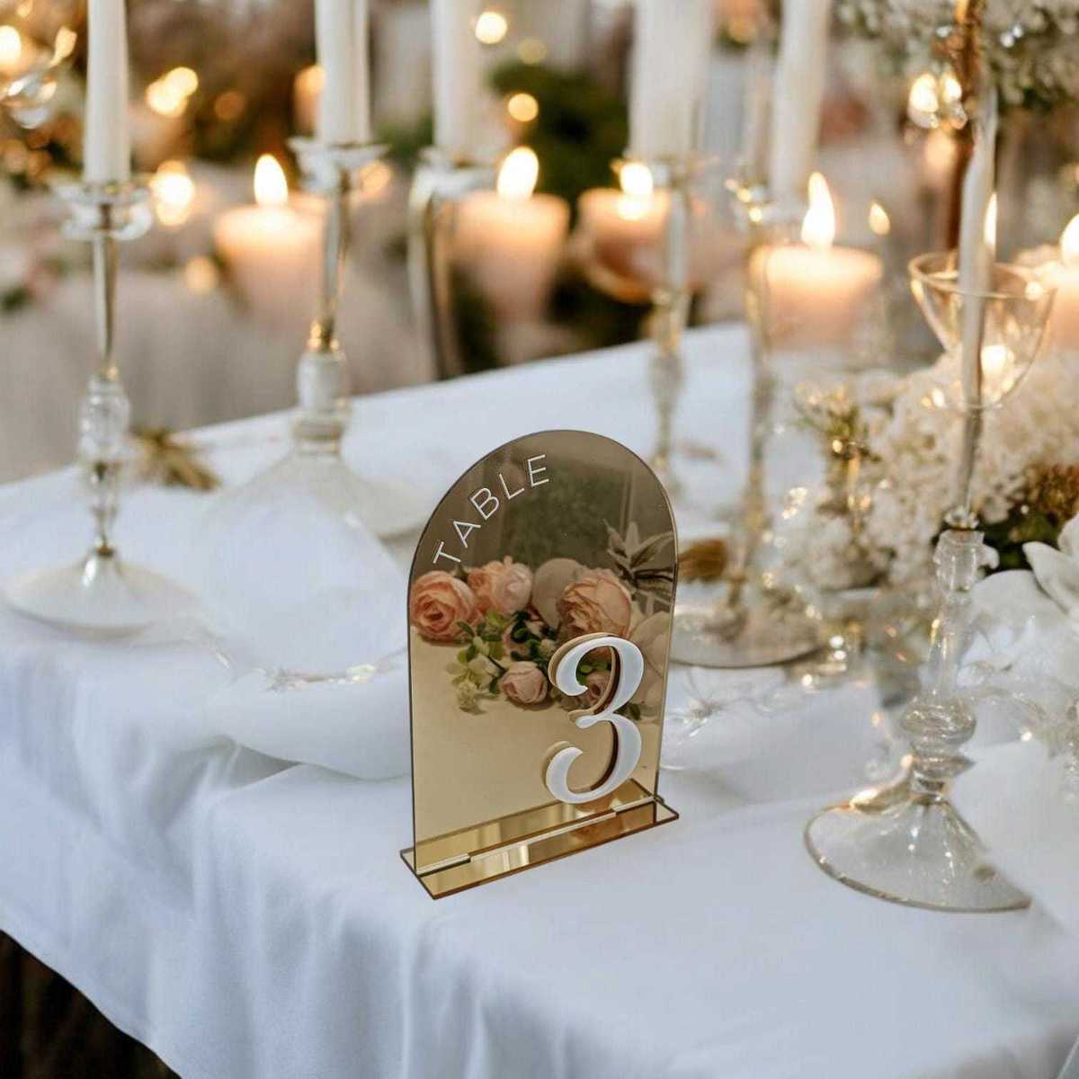 亚克力婚礼桌号牌白色桌面号码展示牌丝印亚克力婚礼桌号卡创意