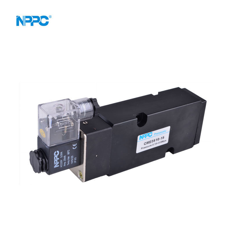 NPPC品牌二位三通单电控板式电磁换向阀CM系列板式CM23510