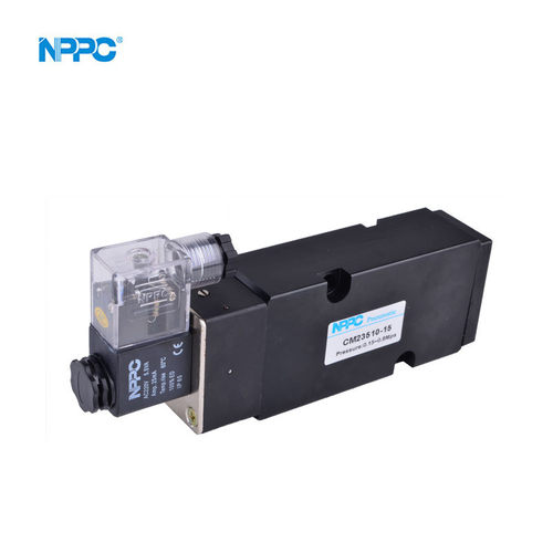 NPPC品牌二位三通单电控板式电磁换向阀CM系列板式CM23510