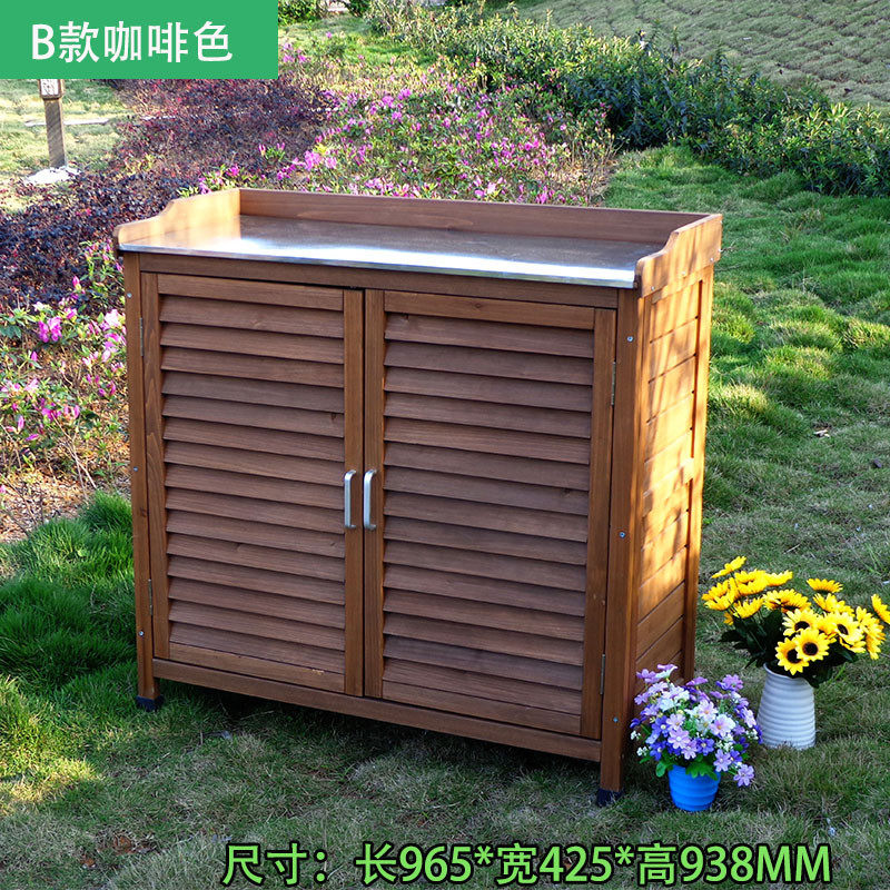 ψ户外鞋柜别墅工具箱家用阳台大容量防水防晒花园门口庭院收纳