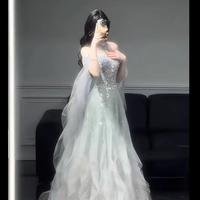 新品一字肩晚禮服女2025新款