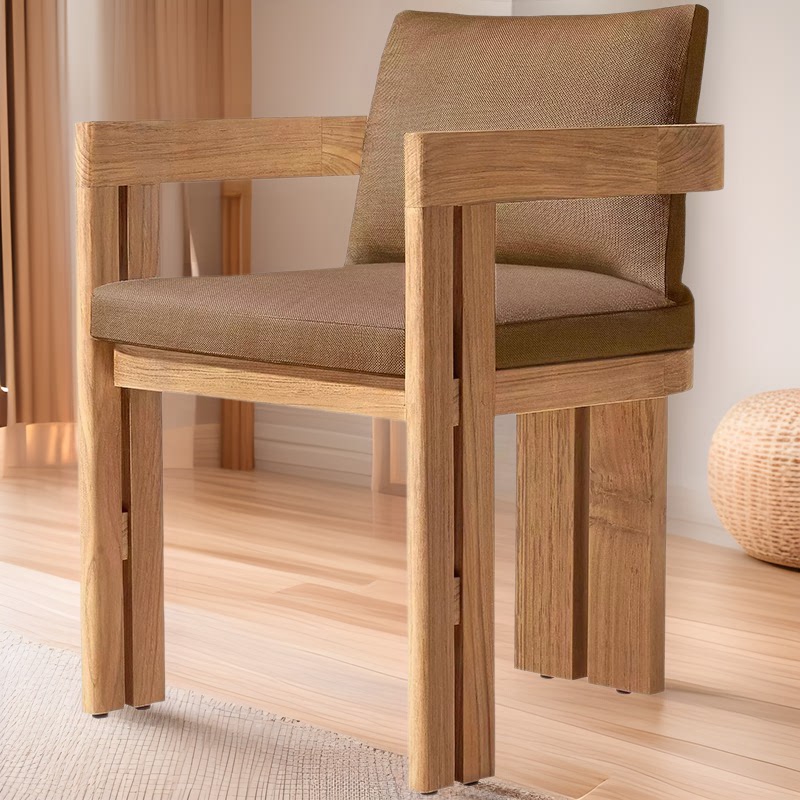 户外柚木家具庭院别墅长桌露天防水室外花园露台休闲实木桌椅组合