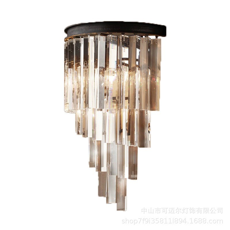 厂家美式卧室水晶走廊书房壁灯轻奢美式客厅简约宫廷玄关楼梯