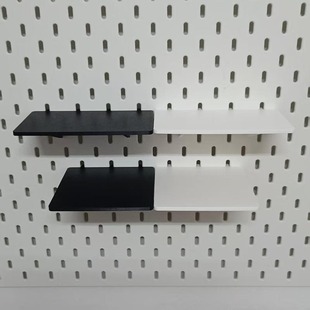 洞洞板配件平板置物架圆孔托盘隔板架挂墙音箱收纳墙上平台支架