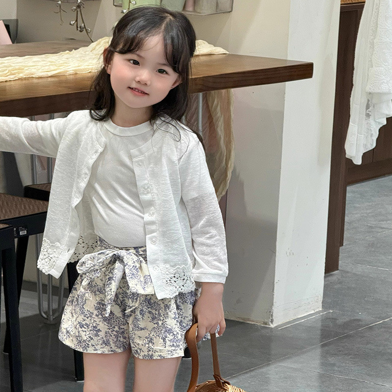 儿童防晒衣夏季薄款2024新款女童针织开衫外套女宝宝洋气空调衫