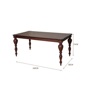 复古桦木大餐桌家用餐厅中古长方形饭桌简约桌子写字书房