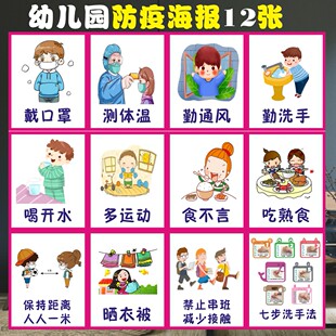 中小学幼儿园复课疫情防控流程图预防新冠肺炎防疫宣传海报贴画