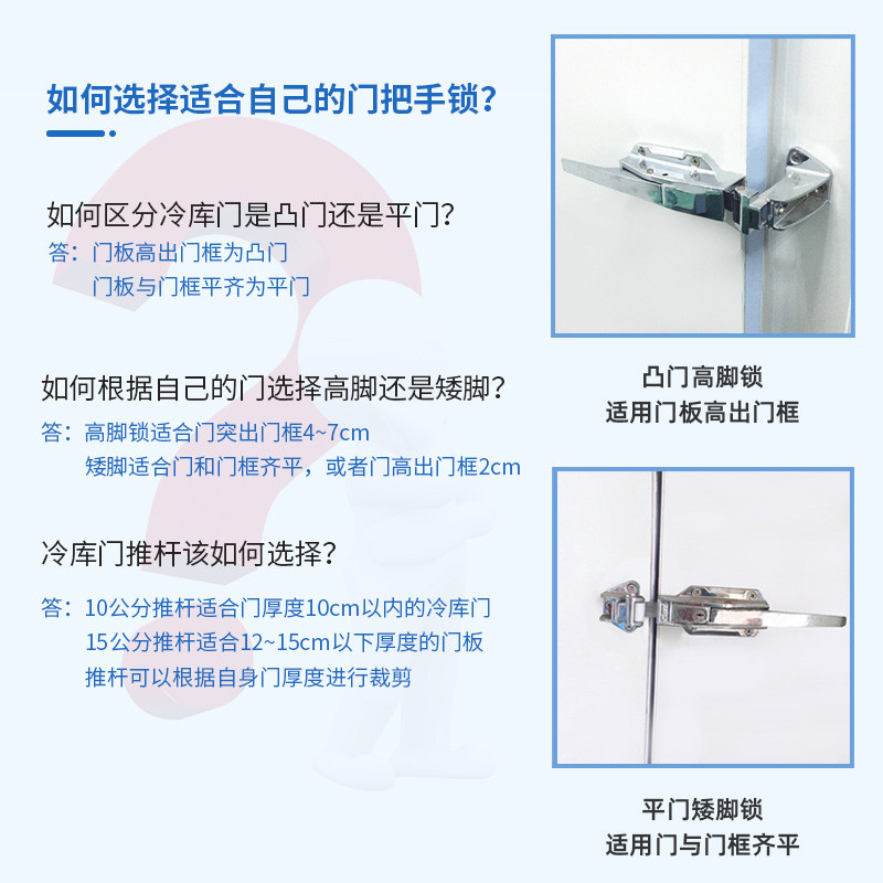 1178不锈钢冷库门锁凸门冻库锁把手工业烘箱锁烤箱门锁冰极凯