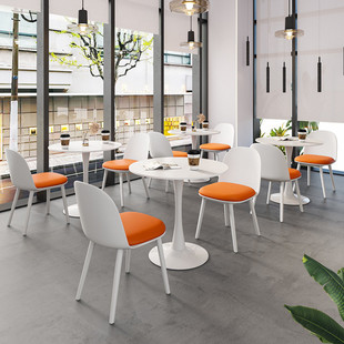 小圆桌餐桌简约洽谈桌椅组合咖啡奶茶店休息区会客接待桌一桌二椅