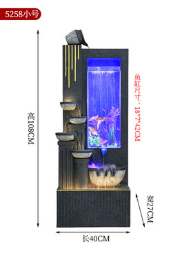 轻奢简约流水喷泉假山落地摆件客厅办公室水幕墙鱼缸循环水系景观
