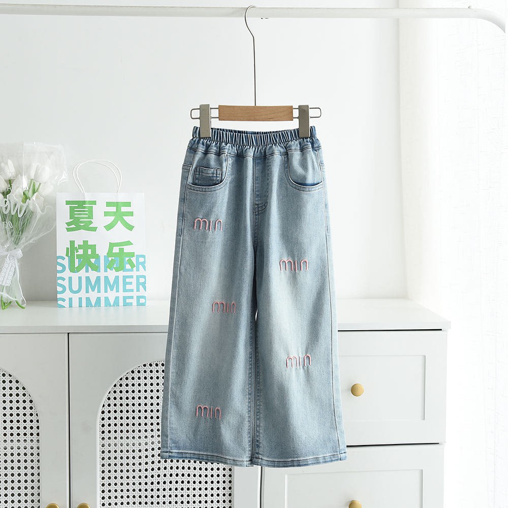 洋气春夏款儿童洋气直筒裤小女孩长裤宽松阔腿裤薄,童装/婴儿装/亲子装,儿童牛仔裤,淘宝优惠券,粉丝福利购,淘宝优惠卷