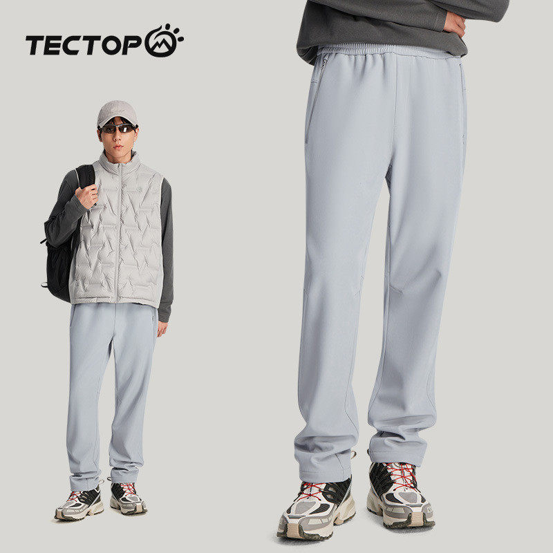 2024秋冬男款探拓户外新品四面弹弹力软壳裤加绒冲锋裤防风登山裤