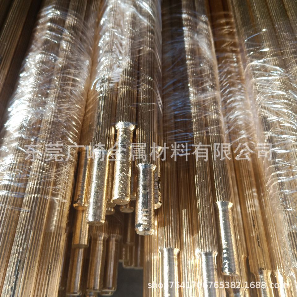 东莞拉花黄铜棒H59-h62直纹拉花铜棒6mm8mm10mm12mm网纹黄铜棒