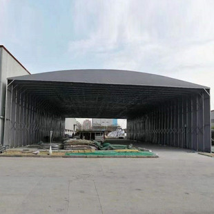 工厂定制伸缩遮阳篷烧烤外防棚子手动户大排档雨棚大型仓库推拉蓬