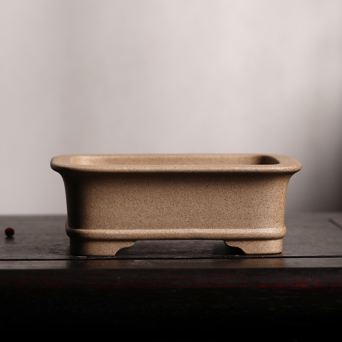 紫砂花盆陶瓷盆景盆唯珍青灰段泥味道盆精品老手工精工桌盆栽