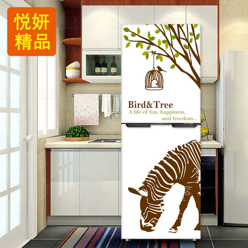 冰箱贴纸包邮 自粘冰箱贴定制创意翻新贴 冰箱贴膜防水贴画h002