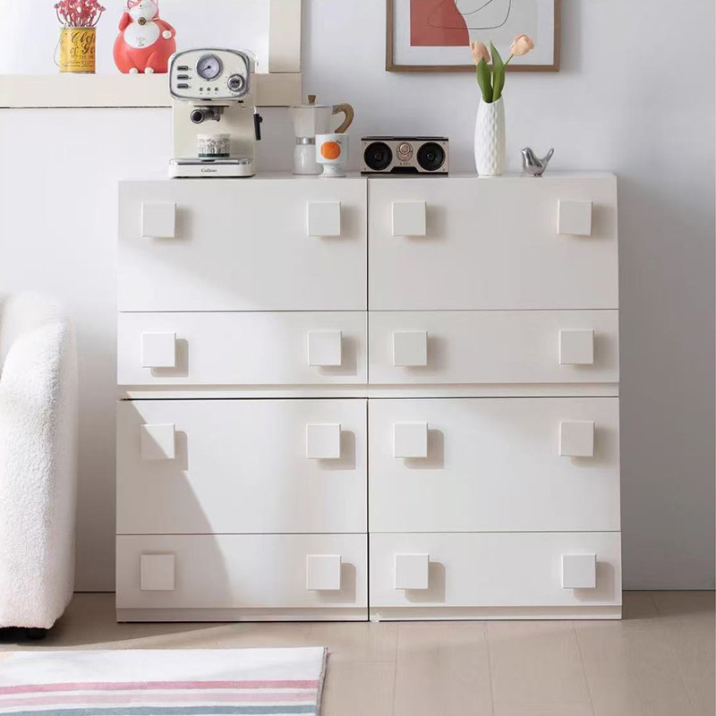 实木卡门柜子客厅白色电视柜组合模块化餐边柜收纳储物柜一体斗柜