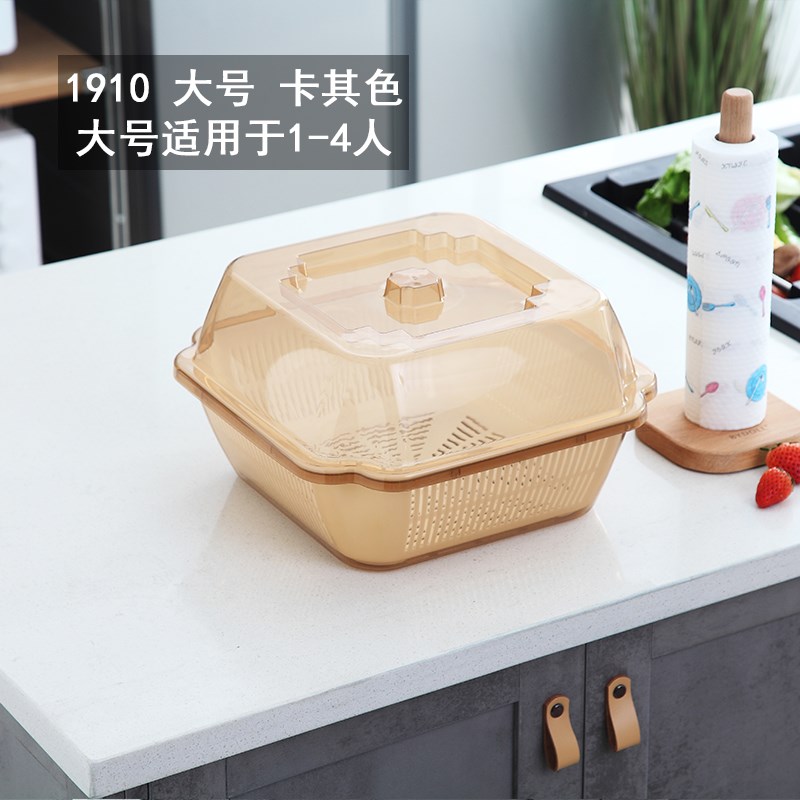 沥水碗柜装碗筷收纳盒放碗箱塑料碗架厨房家用带盖碗盆碗碟置物架