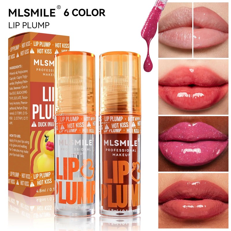 MLSMILE Duck Lip Plumsp Lip Oil Moisturizing Lip Gloss Mirro