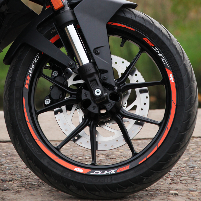 适用KTM DUKE200/250/390/RC390轮毂反光轮圈贴纸车贴花版画改装