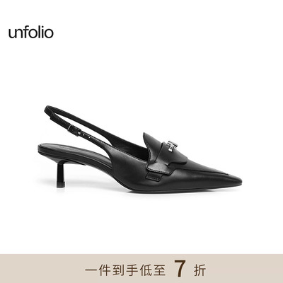 unfolio尖头小猫跟凉鞋