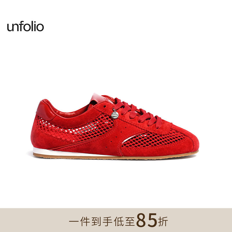 【明星同款】unfolio系带低帮运动鞋休闲鞋阿甘鞋德训鞋