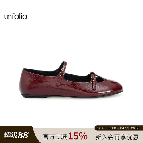 unfolio复古法式玛丽珍鞋