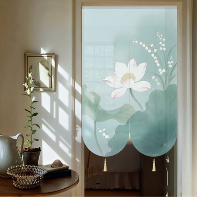 新款高档超好看中式风水化解隔断遮挡高级感轻奢风门帘卧室卫生间