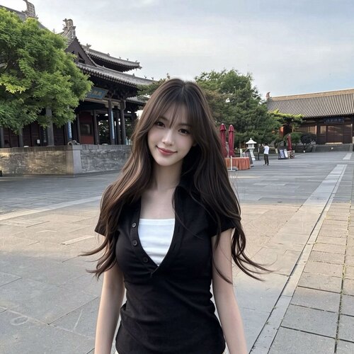 KSXN韩系假两件POLO领T恤显瘦